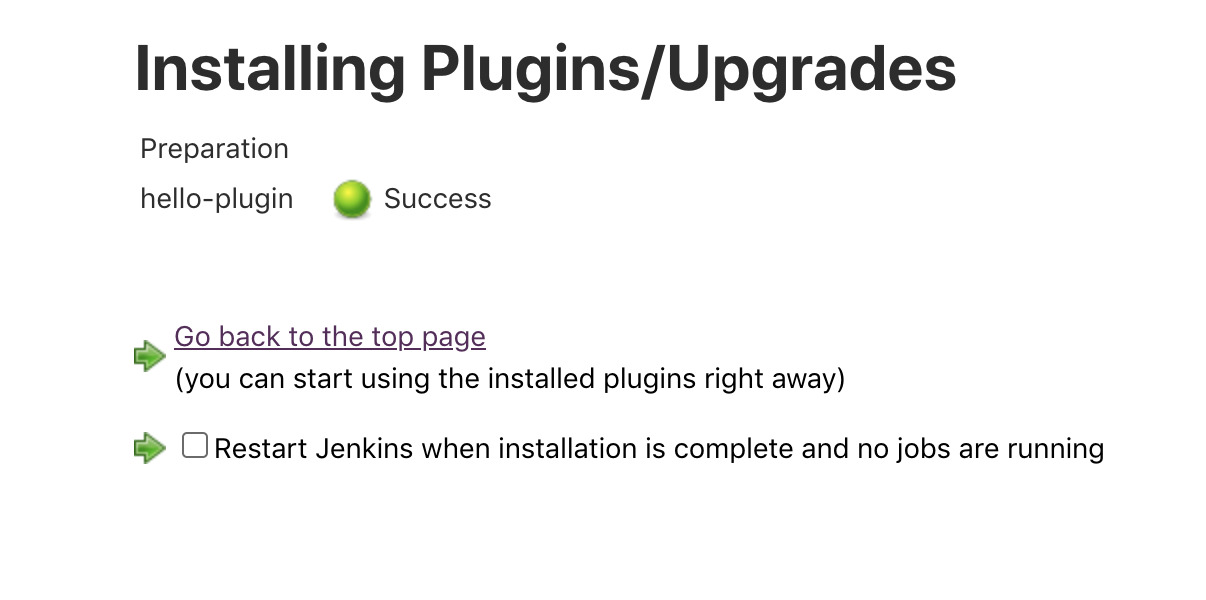 Installing plugin